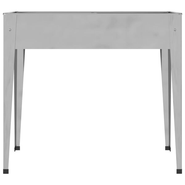 vidaXL Garden Planters 2 pcs Galvanised Steel