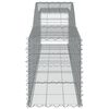 vidaXL Arched Gabion Baskets 3 pcs 400x50x60/80 cm Galvanised Iron