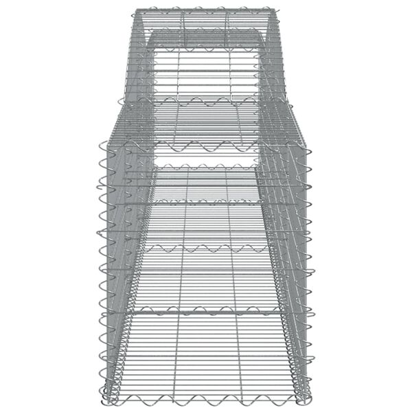 vidaXL Arched Gabion Baskets 3 pcs 400x50x60/80 cm Galvanised Iron