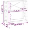 vidaXL 3-Tier Shelf 80x30x78 cm Solid Wood Oak