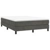 vidaXL Bed Frame without Mattress Dark Grey Queen Velvet