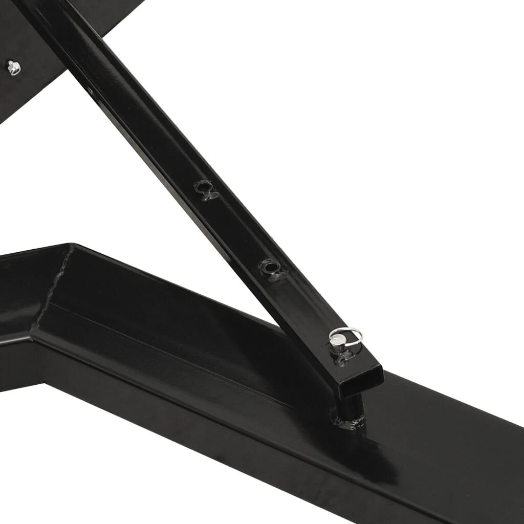 vidaXL Snow Plough for Forklift 150x38 cm Black