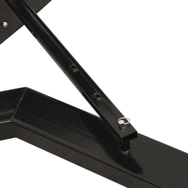 vidaXL Snow Plough for Forklift 150x38 cm Black