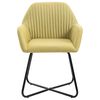 vidaXL Dining Chairs 4 pcs Green Fabric