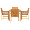 vidaXL Garden Dining Set 5 pcs Brown 90 x 90 x 74 cm Solid acacia wood