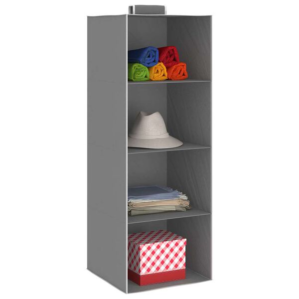 vidaXL Hanging Closet Organisers 2 pcs with 4 Shelves Fabric