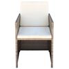vidaXL Garden Chairs 2 pcs with Cushions and Pillows Poly Rattan Beige