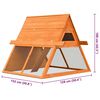 vidaXL Rabbit Hutch Solid Pine & Fir Wood 152x128x108 cm