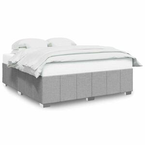 vidaXL Bed Frame without Mattress Light Grey California King Fabric