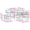 vidaXL 9 Piece Garden Dining Set with Cushions Black Textilene