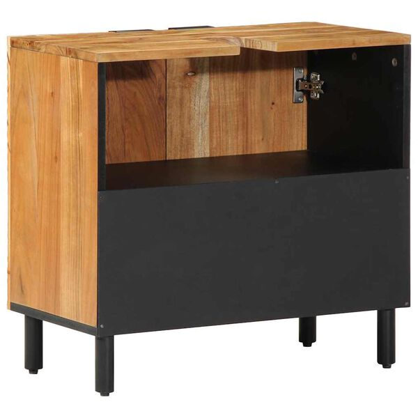vidaXL Bathroom Sink Cabinet Brown 62 x 33 x 58 cm Solid Acacia wood