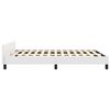 vidaXL Bed Frame without Mattress White Full Faux Leather