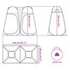 vidaXL Privacy Tent Grey and Orange Pop-up Waterproof