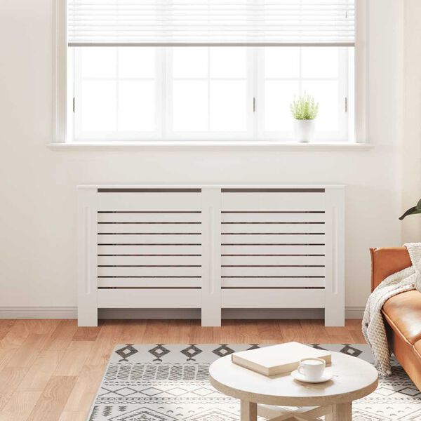 vidaXL Radiator Cover White 152x19x81.5 cm MDF