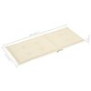 vidaXL Garden Chairs 4 pcs with Cream Cushions Solid Teak Wood