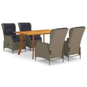 vidaXL 5 Piece Garden Dining Set Brown