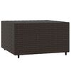 vidaXL 4 Piece Garden Lounge Set with Cushions Brown Poly Rattan