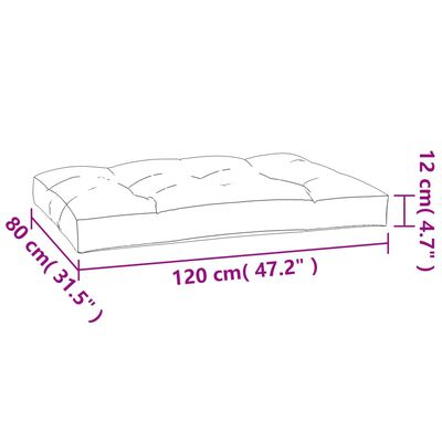 vidaXL Pallet Cushions 3 pcs Black Fabric