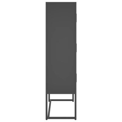 vidaXL Highboard Anthracite 80x35x135 cm Steel