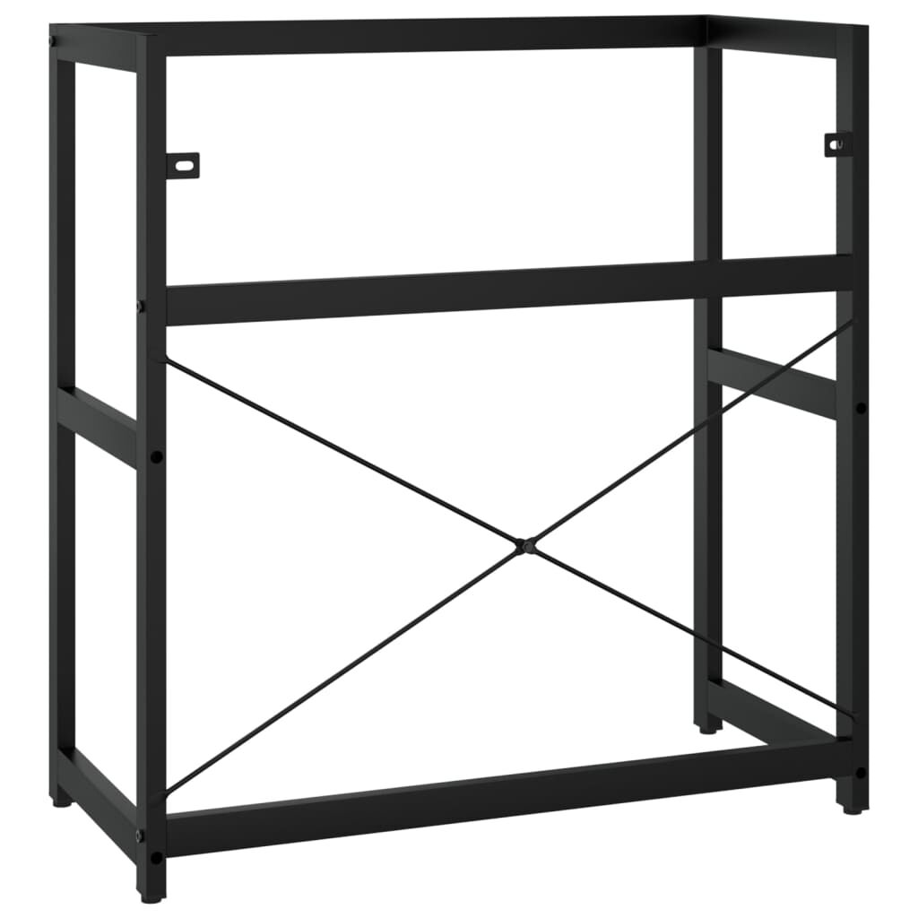 vidaXL Bathroom Washbasin Frame Black 79x38x83 cm Iron