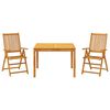 vidaXL 3 Piece Garden Dining Set Solid Wood Acacia
