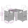 vidaXL 5 Piece Garden Dining Set with Cushions Black Poly Rattan