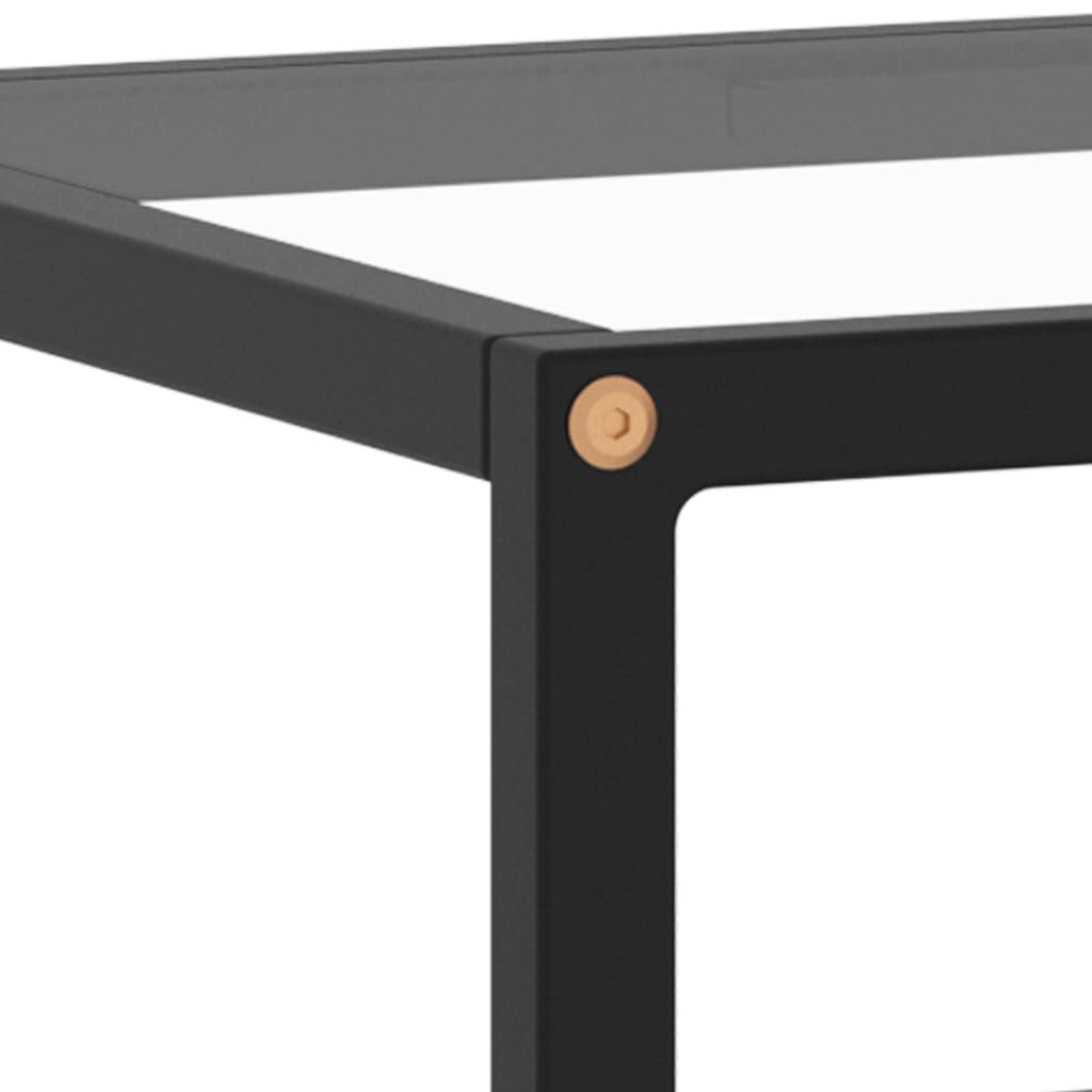 vidaXL TV Cabinet Black with Tempered Glass 100x40x40 cm