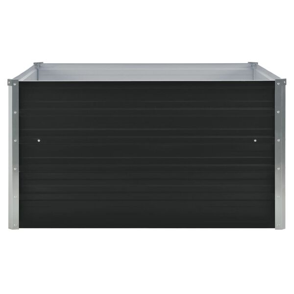 vidaXL Raised Garden Bed 100x100x45 cm Galvanised Steel Anthracite