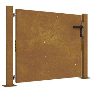 vidaXL Garden Gate 100x125 cm Corten Steel