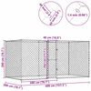 vidaXL Dog Cage Silver 400 x 200 x 200 cm Galvanised Steel