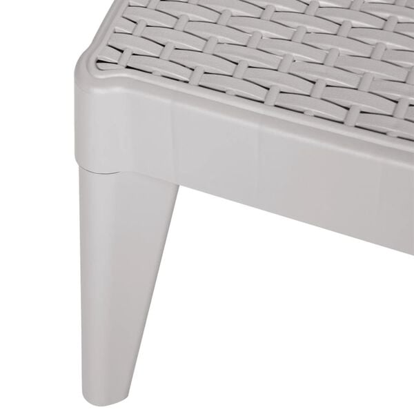 vidaXL Sun Lounger Grey 186x60x29 cm PP
