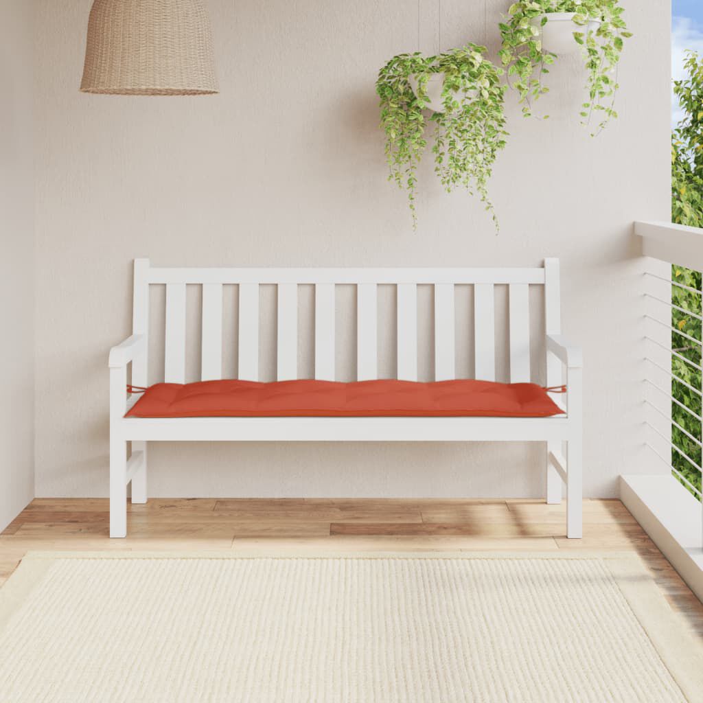 vidaXL Garden Bench Cushion Melange Red 150x50x7 cm Fabric