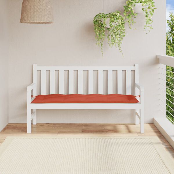 vidaXL Garden Bench Cushion Melange Red 150x50x7 cm Fabric