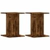 vidaXL Speaker Stands 2 pcs Smoked Oak 30x30x40 cm Engineered Wood