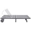 vidaXL 2-Person Garden Sun Lounger with Cushion Grey Solid Acacia Wood