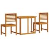 vidaXL Garden Bistro Set 3 pcs Brown Solid Acacia Wood