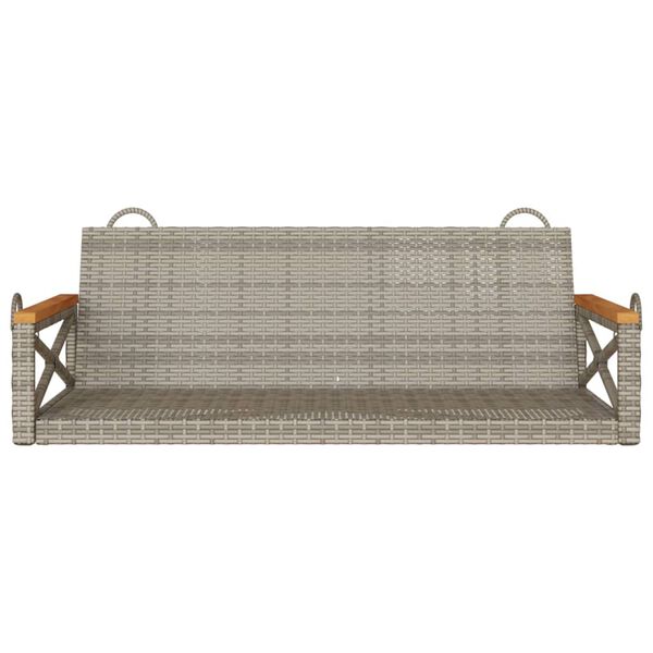 vidaXL Swing Bench Grey 109x62x40 cm Poly Rattan