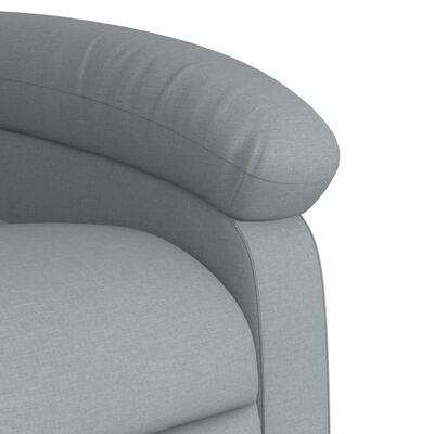 vidaXL Stand up Massage Recliner Chair Light Grey Fabric
