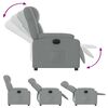 vidaXL Electric Recliner Chair Light Grey Fabric