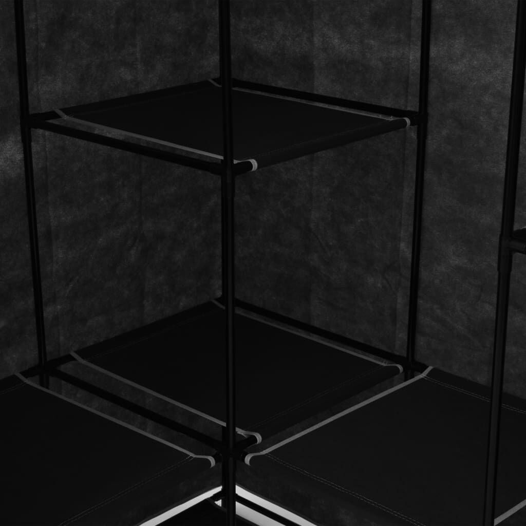 vidaXL Corner Wardrobe Black 130x87x169 cm