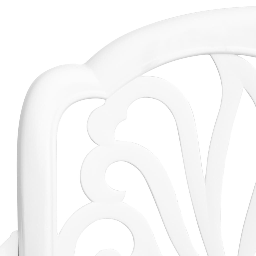 vidaXL 5 Piece Garden Dining Set White Cast Aluminium