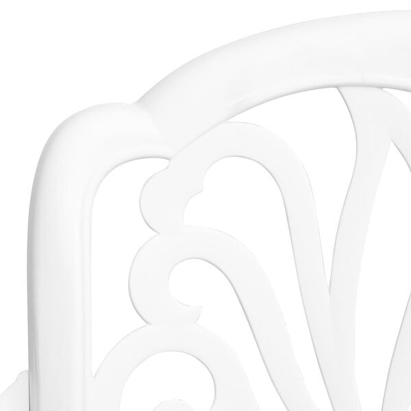 vidaXL 5 Piece Garden Dining Set White Cast Aluminium
