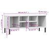 vidaXL Shoe Rack with Metal Legs White 106x35x45 cm Solid Wood OSLO