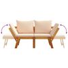 vidaXL Garden Bench with Cushions 2-in-1 Solid Wood Acacia