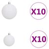 vidaXL Nordmann Fir Artificial Christmas Tree LED&Ball Set Green 210cm