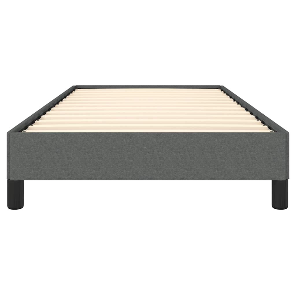 vidaXL Bed Frame without Mattress Dark Grey 100x190 cm Twin Fabric