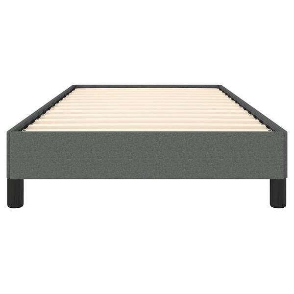 vidaXL Bed Frame without Mattress Dark Grey 100x190 cm Twin Fabric