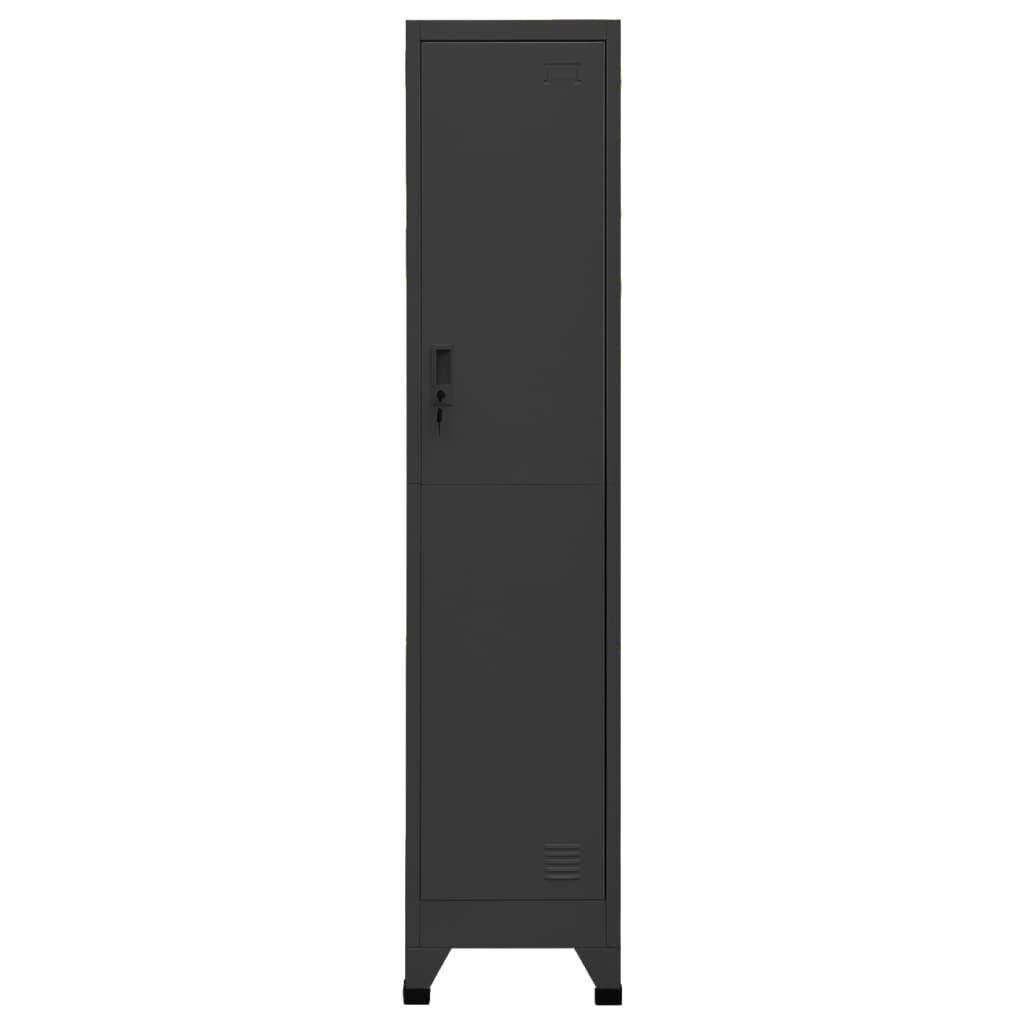 vidaXL Locker Cabinet Anthracite 38x45x180 cm Steel