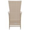 vidaXL 7 Piece Outdoor Dining Set with Cushions Poly Rattan Beige