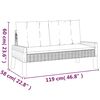 vidaXL 4 Piece Garden Lounge Set with Cushions Poly Rattan&Solid Wood
